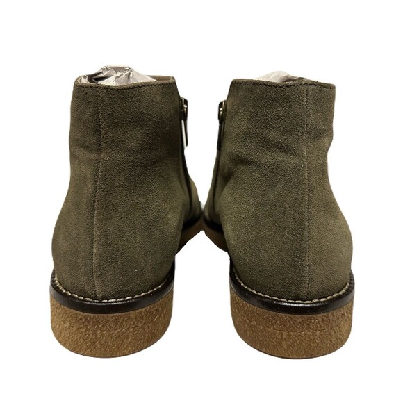 NEW Italeau Womens Size 9-9.5 Waterproof Italian Suede Foliana Booties Moss $399 - Picture 4 of 13